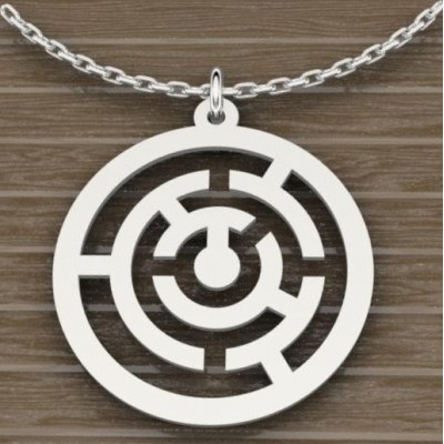 Collier et pendentif argent pour Femme - Labyrinthe - Lyn&Or Bijoux